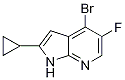 1H-Pyrrolo[2,3-b]pyridine, 4-broMo-2-cyclopropyl-5-fluoro- CAS#: 1187449-21-3