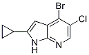 1H-Pyrrolo[2,3-b]pyridine, 4-broMo-5-chloro-2-cyclopropyl- CAS#: 1187449-10-0