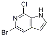 1H-Pyrrolo[2,3-c]pyridine, 5-broMo-7-chloro- CAS#: 1198096-48-8