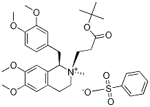 (1R,2R)-1-[(3,4-Dimethoxyphenyl)methyl]-2-[3-(tert-butoxy)-3-oxopropyl]-1,2,3,4-tetrahydro-6,7-dimethoxy-2-methylisoquinolinium  benzenesulfonate CAS#: 1075727-00-2