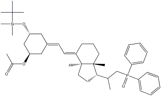 (1R,3R,5Z)-3-[[(1,1-Dimethylethyl)dimethylsilyl]oxy]-5-[(2E)-2-[(1R,3aS,7aR)-1-[(1S)-2-(diphenylphosphinyl)-1-methylethyl]octahydro-7a-methyl-4H-inden-4-ylidene]ethylidene]cyclohexanol1 acetate CAS#: 1201795-13-2