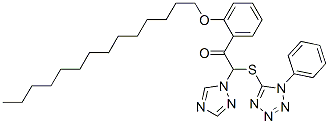 2-[(1-phenyl-1H-tetrazol-5-yl)thio]-o-(tetradecyloxy)-2-(1H-1,2,4-triazol-1-yl)acetophenone CAS#: 70679-13-9