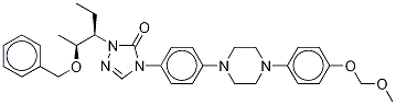 2-[(1S,2S)-1-Ethyl-2-(phenylmethoxy)propyl]-2,4-dihydro-4-[4-[4-(4-O-methoxymethyl-4-hydroxyphenyl)-1-piperazinyl]phenyl]-3H-1,2,4-triazol-3-one-d4 CAS#: 1246815-26-8