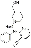 2-[2-(3-HydroxyMethyl-piperidin-1-yl)-benzoiMidazol-1-yl]-nicotinonitrile, 98+% C19H19N5O, 分子量 333.39 CAS#: 1146080-74-1