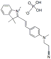 2-[2-[4-[(2-cyanoethyl)methylamino]phenyl]vinyl]-1,3,3-trimethyl-3H-indolium dihydrogen phosphate CAS#: 72208-21-0