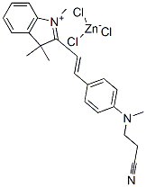 2-[2-[4-[(2-cyanoethyl)methylamino]phenyl]vinyl]-1,3,3-trimethyl-3H-indolium trichlorozincate CAS#: 70236-45-2