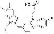 2-[2-[[5-bromo-3-(2-carboxyethyl)-3H-benzothiazol-2-ylidene]methyl]buten-1-yl]-3-ethyl-5,6-dimethylbenzothiazolium iodide CAS#: 70942-27-7