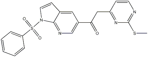 2-[2-(Methylthio)pyrimidin-4-yl]-1-[1-(phenylsulfonyl)-1H-pyrrolo[2,3-b]pyridin-5-yl]ethanone CAS#: 1111638-52-8