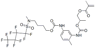2-[[[[2-methyl-5-[[[4-[methyl[(nonafluorobutyl)sulphonyl]amino]butoxy]carbonyl]amino]phenyl]amino]carbonyl]oxy]propyl methacrylate CAS#: 70900-38-8