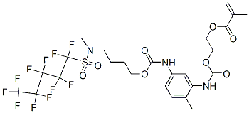 2-[[[[2-methyl-5-[[[4-[methyl[(undecafluoropentyl)sulphonyl]amino]butoxy]carbonyl]amino]phenyl]amino]carbonyl]oxy]propyl methacrylate CAS#: 70900-37-7