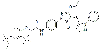 2-[2,4-bis(1,1-dimethylpropyl)phenoxy]-N-[4-[3-ethoxy-4-[(1-phenyl-1H-tetrazol-5-yl)thio]-4,5-dihidro-5-oxo-1H-pyrazol-1-yl]phenyl]acetamide CAS#: 70942-39-1