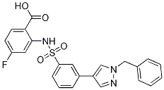 2-(3-(1-benzyl-1H-pyrazol-4-yl)phenylsulfonaMido)-4-fluorobenzoic acid CAS#: 1197896-93-7