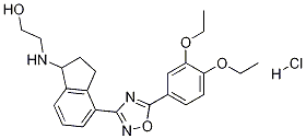 2-(4-(5-(3,4-Diethoxyphenyl)-1,2,4-oxadiazol-3-yl)-2,3-dihydro-1H-inden-1-ylamino)ethanolhydrochloride CAS#: 1094042-01-9