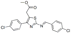2-[(4-Chlorobenzylidene)amino]-4-(4-chlorophenyl)thiazole-5-acetic acid methyl ester CAS#: 71013-53-1