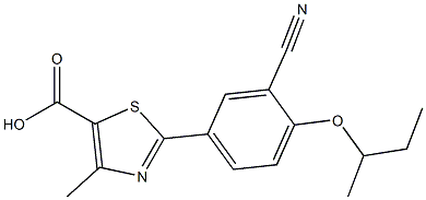 2-(4-(sec-butoxy)-3-cyanophenyl)-4-methylthiazole-5-carboxylic acid CAS#: 1335202-59-9