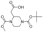 2-(4-(tert-butoxycarbonyl)-1-(Methoxycarbonyl)piperazin-2-yl)acetic acid CAS#: 1263280-32-5