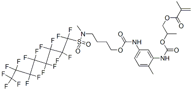 2-[[[[5-[[[4-[[(heptadecafluorooctyl)sulphonyl]methylamino]butoxy]carbonyl]amino]-2-methylphenyl]amino]carbonyl]oxy]propyl methacrylate CAS#: 70900-34-4