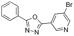 2-(5-Bromopyridin-3-yl)-5-phenyl-1,3,4-oxadiazole CAS#: 1187385-63-2