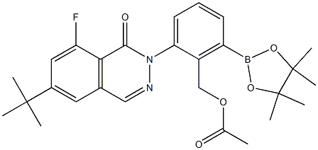 2-(6-(tert-butyl)-8-fluoro-1-oxophthalazin-2(1H)-yl)-6-(4,4,5,5-tetraMethyl-1,3,2-dioxaborolan-2-yl)benzyl acetate CAS#: 1242156-76-8