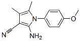 2-AMINO-1-(4-METHOXYPHENYL)-4,5-DIMETHYL-1H-PYRROLE-3-CARBONITRILE CAS#: 72578-38-2