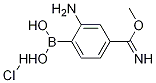 2-Amino-4-(imino(methoxy)methyl)phenylboronic acid, HCl CAS#: 1217501-29-5