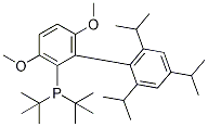 2-(Di-t-butylphosphino)-3,6-dimethoxy-2'-4'-6'-tri-i-propyl-1,1'-biphenyl, min. 98% t-butylBrettPhos CAS#: 1160861-53-9