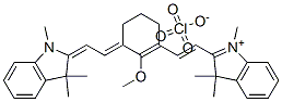 2-((E)-2-(2-METHOXY-3-[(E)-2-(1,3,3-TRIMETHYL-1,3-DIHYDRO-2H-INDOL-2-YLIDENE)ETHYLIDENE]-1-CYCLOHEXEN-1-YL)ETHENYL)-1,3,3-TRIMETHYL-3H-INDOLIUM PERCHLORATE CAS#: 70446-24-1