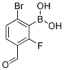 2-Fluoro-3-formyl-6-bromophenylboronic acid CAS#: 1315340-55-6
