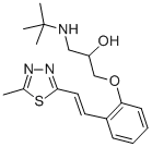 2-Methyl-5-(2-(2-hydroxy-3-tert-butylaminopropoxy)styryl)-1,3,4-thiadi azol [German] CAS#: 72578-10-0