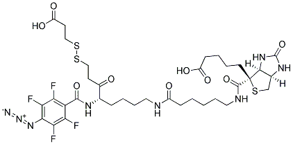 2-[N2-(4-AZIDO-2,3,5,6-TETRAFLUOROBENZOYL)-N6-(6 -BIOTINAMIDOCAPROYL)-L-LYSINYL]ETHYL 2-CARBOXYETHYL DISULFIDE CAS#: 1356841-73-0