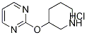 2-(Piperidin-3-yloxy)-pyriMidine hydrochloride, 98+% C9H14ClN3O, 分子量 215.68 CAS#: 1185316-04-4