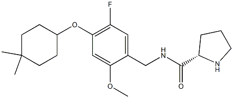 2-PyrrolidinecarboxaMide, N-[[4-[(4,4-diMethylcyclohexyl)oxy]-5-fluoro-2-Methoxyphenyl]Methyl]-, (2S)- CAS#: 1224048-09-2