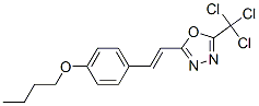 2-Trichloromethyl-5-(p-butoxystyryl)-1,3,4-oxadiazole CAS#: 72015-26-0