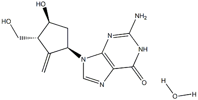 2-amino-9-((1R,3R,4S)-4-hydroxy-3-(hydroxymethyl)-2-methylenecyclopentyl)-1,9-dihydro-6H-purin-6-one hydrate CAS#: 1367369-78-5