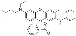 2'-anilino-6'-[ethyl(3-methylbutyl)amino]-3'-methylspiro[isobenzofuran-1(3H),9'-[9H]xanthene]-3-one CAS#: 70516-41-5