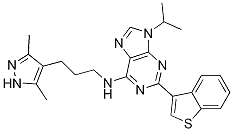 2-(benzo[b]thiophen-3-yl)-N-(3-(3,5-diMethyl-1H-pyrazol-4-yl)propyl)-9-isopropyl-9H-purin-6-aMine CAS#: 1227634-01-6