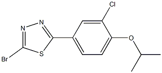 2-broMo-5-{3-chloro-4-[(1-Methylethyl)oxy]phenyl}-1,3,4-thiadiazole CAS#: 1258440-64-0