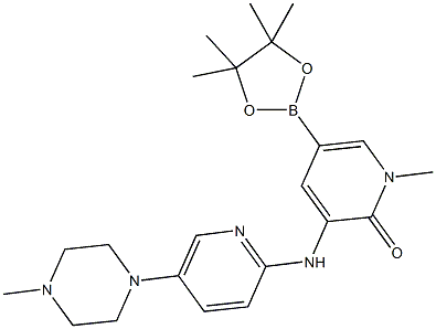 2(1H)-Pyridinone, 1-methyl-3-[[5-(4-methyl-1-piperazinyl)-2-pyridinyl]amino]-5-(4,4,5,5-tetramethyl-1,3,2-dioxaborolan-2-yl)- CAS#: 1242156-62-2