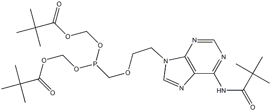 2,2-Dimethylpropanoic acid 1,1'-[[[[2-[6-[(2,2-dimethyl-1-oxopropyl)amino]-9H-purin-9-yl]ethoxy]methyl]phosphinylidene]bis(oxymethylene)] ester CAS#: 1215101-40-8