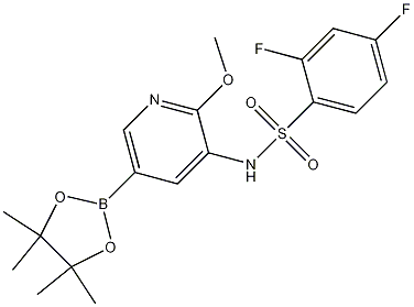 2,4-difluoro-N-(2-methoxy-5-(4,4,5,5-tetramethyl-1,3,2-dioxaborolan-2-yl)pyridin-3-yl)benzenesulfonamide CAS#: 1083326-73-1