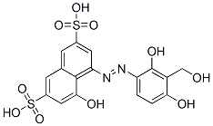 2,7-Naphthalenedisulfonic acid, 4-[[2,4-dihydroxy(hydroxymethyl)phenyl]azo]-5-hydroxy-, coupled with diazotized 2-[(4-aminophenyl)amino]-5-nitrobenzenesulfonic acid monosodium salt CAS#: 72251-76-4