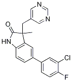 2H-Indol-2-one, 5-(3-chloro-4-fluorophenyl)-1,3-dihydro-3-Methyl-3-(5-pyriMidinylMethyl)- CAS#: 1141080-83-2