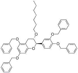 (2R-trans)-2-[3,4-bis(phenylmethoxy)phenyl]-3-(heptyloxy)-3,4-dihydro-5,7-bis(phenylmethoxy)-2H-1-benzopyran CAS#: 71628-03-0