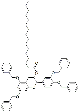 (2R-trans)-5,7-bis(benzyloxy)-2-[3,4-bis(phenylmethoxy)phenyl]-3,4-dihydro-2H-1-benzopyran-3-yl palmitate CAS#: 71627-65-1