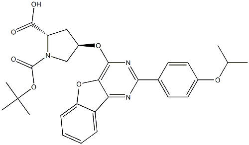(2S,4R)-1-(tert-butoxycarbonyl)-4-((2-(4-isopropoxyphenyl)benzofuro[3,2-d]pyrimidin-4-yl)oxy)pyrrolidine-2-carboxylicacid CAS#: 1315326-78-3
