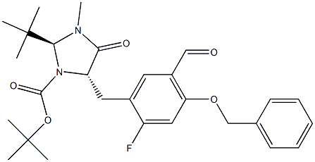 (2S,5S)-tert-Butyl-5-(4-benzyloxy-2-fluoro-5-formylbenzyl)-2-tert-butyl-3-methyl-4-oxoimidazolidine-1-carboxylate CAS#: 1159940-23-4