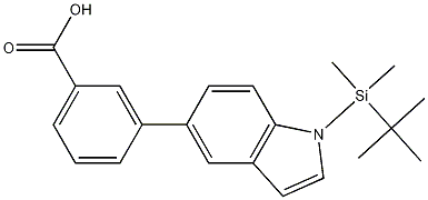 3-(1-(tert-Butyldimethylsilyl)-1H-indol-5-yl)benzoic acid CAS#: 1228957-08-1