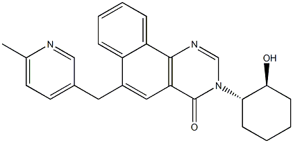 3-[(1S,2S)-2-Hydroxycyclohexyl]-6-[(6-methyl-3-pyridinyl)methyl]benzo[h]quinazolin-4(3H)-one CAS#: 1227923-29-6