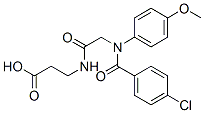 3-[[2-[(4-chlorobenzoyl)-(4-methoxyphenyl)amino]acetyl]amino]propanoic acid CAS#: 71455-85-1