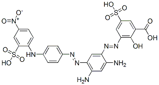 3-[[2,4-diamino-5-[[4-(4-nitro-2-sulphoanilino)phenyl]azo]phenyl]azo]-5-sulphosalicylic acid CAS#: 70660-45-6